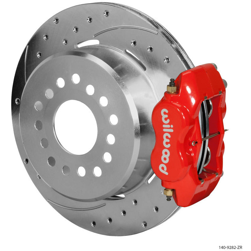 Wilwood Forged Dynalite P/S Park Brake Kit Drill Zinc Red Small Ford 2.50in Offset Wilwood Big Brake Kits