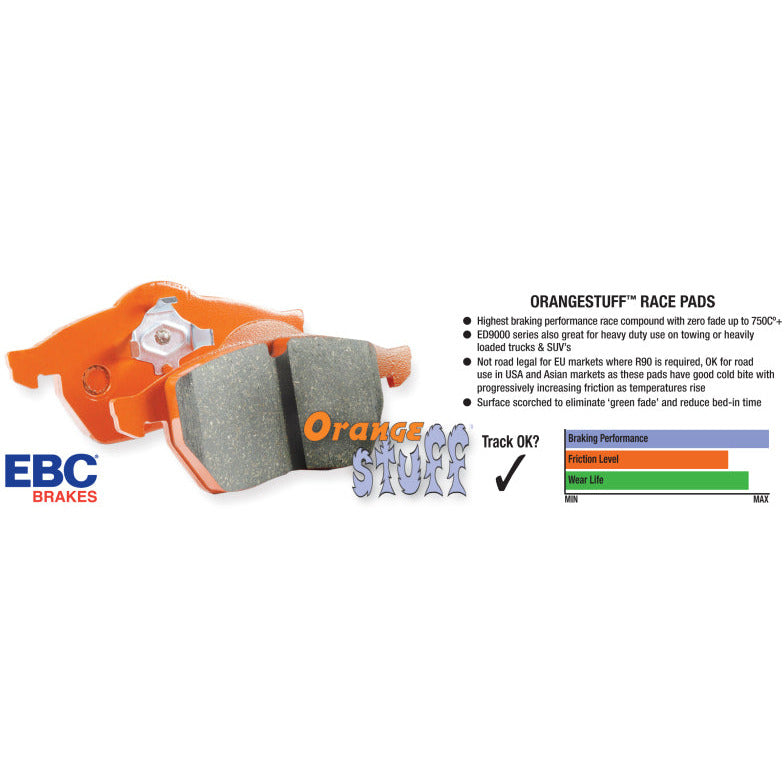 EBC 99-03 Aston Martin DB7 5.9 Orangestuff Front Brake Pads EBC Brake Pads - Performance