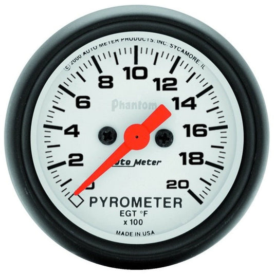 Autometer Phantom 2 1/16in 2000 Deg F Digital Stepper Motor Pyrometer (EGT) Gauge AutoMeter Gauges
