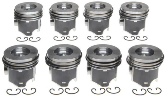 Mahle OE 06-09 6.0L Floating Pin GM TRUCKS Vin H 0.25MM Reduced Comp Piston Set (Set of 8)