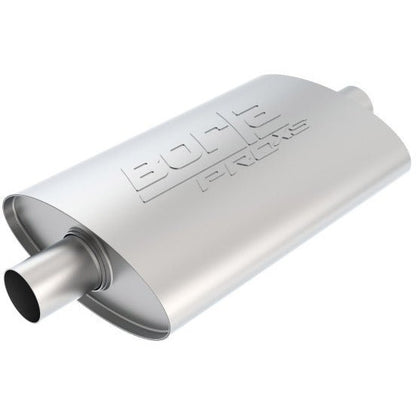 Borla Pro-XS 2inch, 2inch, 14inch x 9-1/2inch x 4inch Oval Cen/Cen w/o Notch Turbo Muffler Borla Muffler