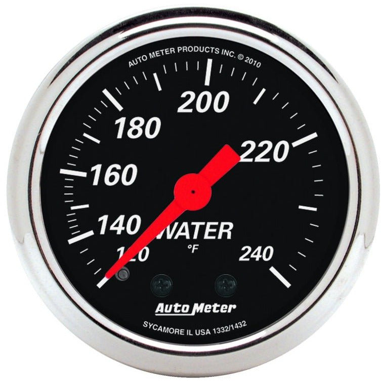 Autometer Designer Black 2 1/16in 120-240 Deg F Mechanical Water Temp Gauge AutoMeter Gauges