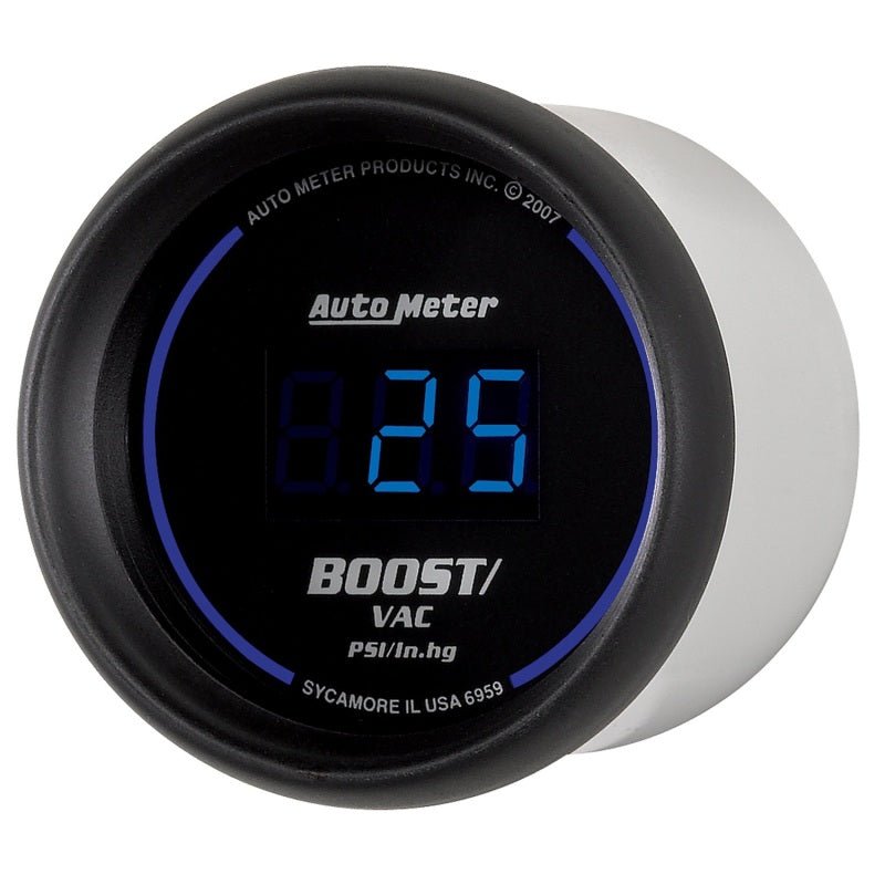 Autometer Cobalt Digital 52.4mm Black Vacuum/Boost Gauge AutoMeter Gauges