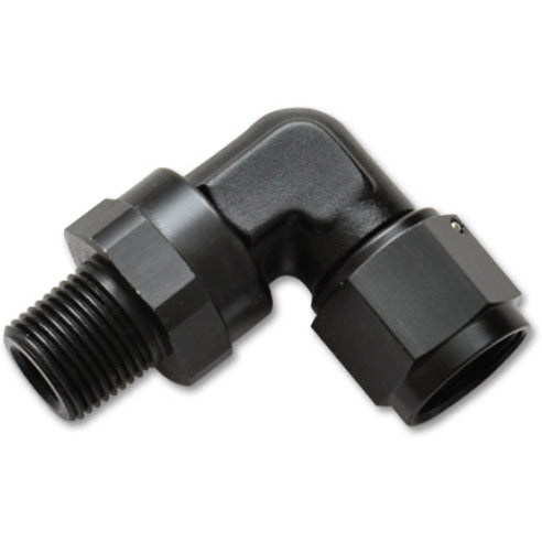 Vibrant -10AN to 3/8in NPT Female Swivel 90 Degree Adapter Fitting Vibrant Fittings