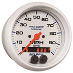 Autometer Gauge GPS Speedometer 3-3/8in 100 MPH Marine White Gauge AutoMeter Gauges