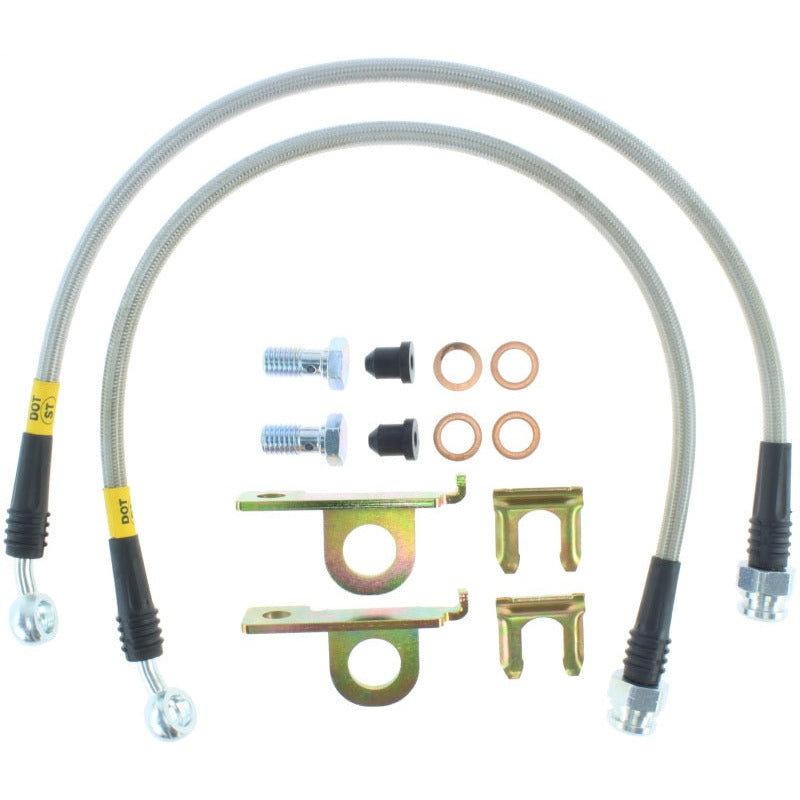 StopTech 04-08 Cadillac STS / 05-08 14-15 Chevrolet Corvette Stainless Steel Rear Brake Lines Stoptech Brake Line Kits