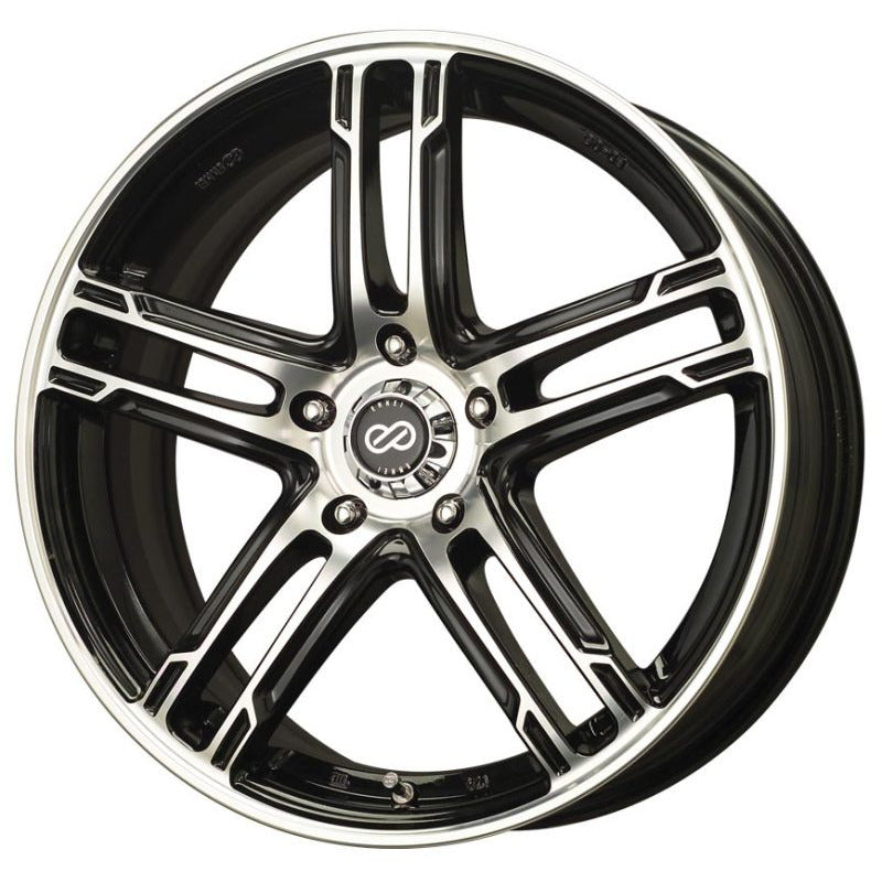 Enkei FD-05 17x7 5x100 40mm Offset 72.62 Bore Dia Black Machined Wheel Enkei Wheels - Cast