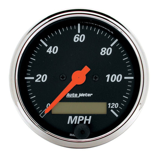 Autometer Designer Black 3-1/8in Electronic Programmable 120MPH Speedometer AutoMeter Gauges