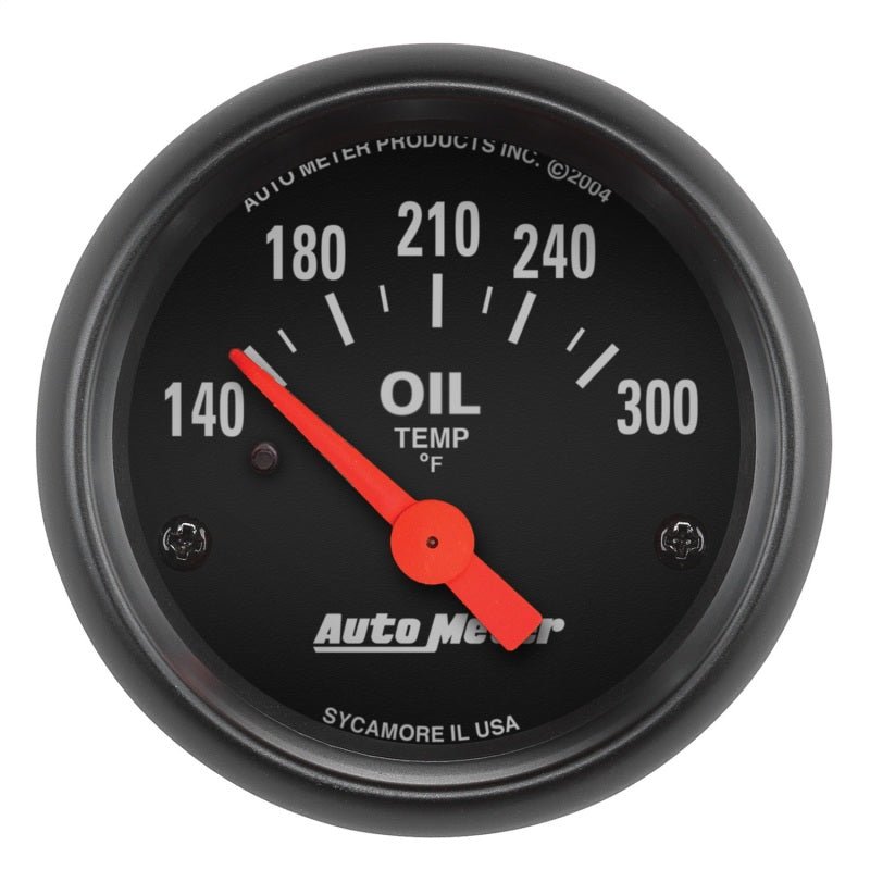 Autometer Z-Series 52mm 140-300 Degrees F Electric Oil Temp Gauge AutoMeter Gauges