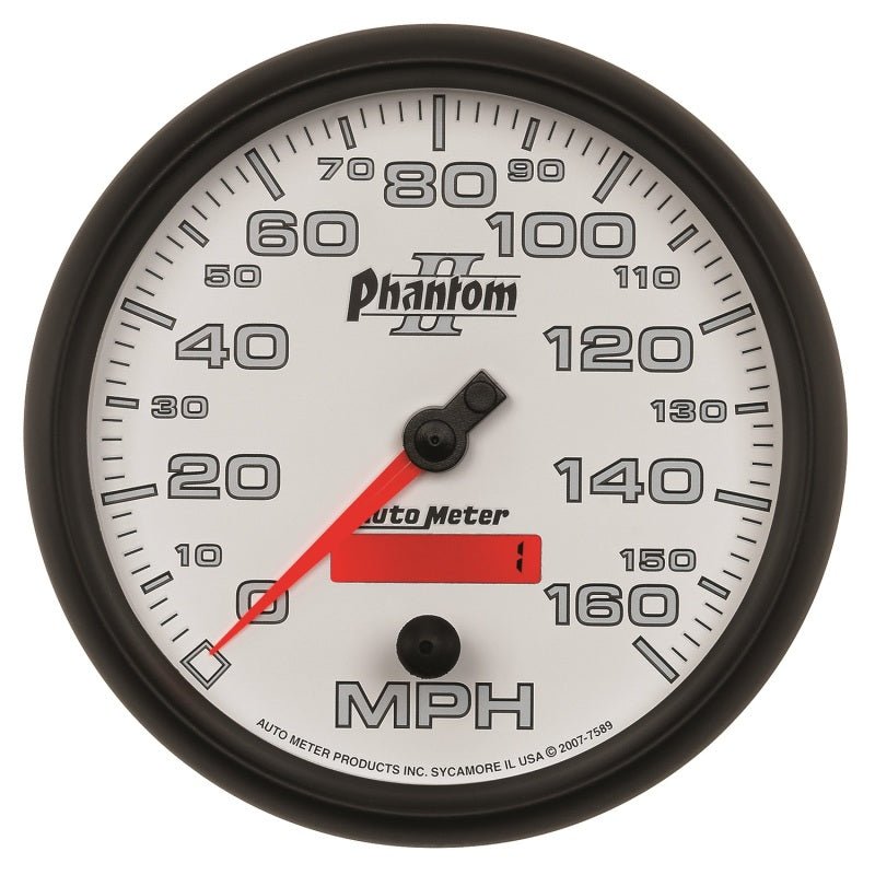 Autometer Phantom II 5in Electrical Programmable Speedometer 150MPH AutoMeter Gauges