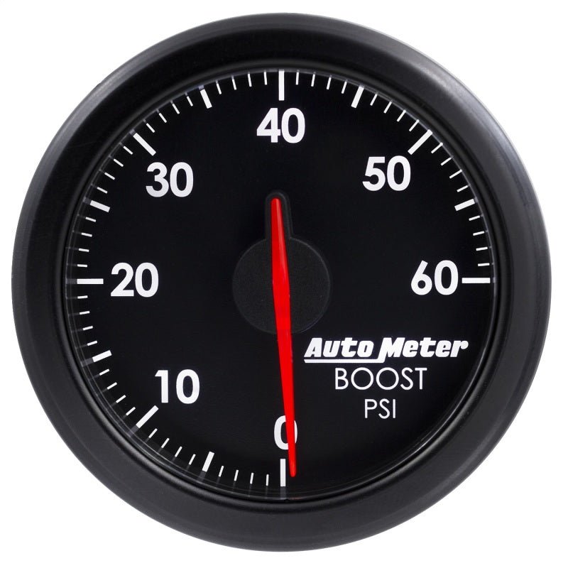 Autometer Airdrive 2-1/6in Boost Gauge 0-60 PSI - Black AutoMeter Gauges