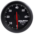 Autometer Airdrive 2-1/6in Boost Gauge 0-60 PSI - Black AutoMeter Gauges