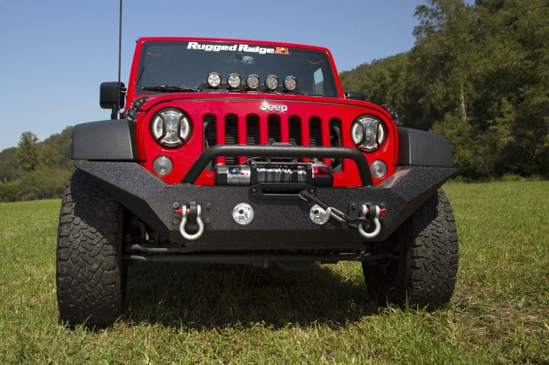 Rugged Ridge Spartan Front Bumper HCE W/Overrider 07-18 Jeep Wrangler JK Rugged Ridge Bumpers - Steel