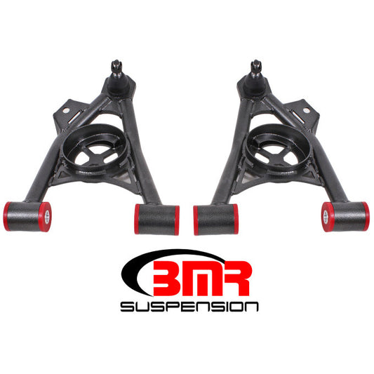 BMR 94-04 Ford Mustang Non-Adj. A-Arms Lower (Poly) w/ Spring Pocket - Black Hammertone BMR Suspension Control Arms
