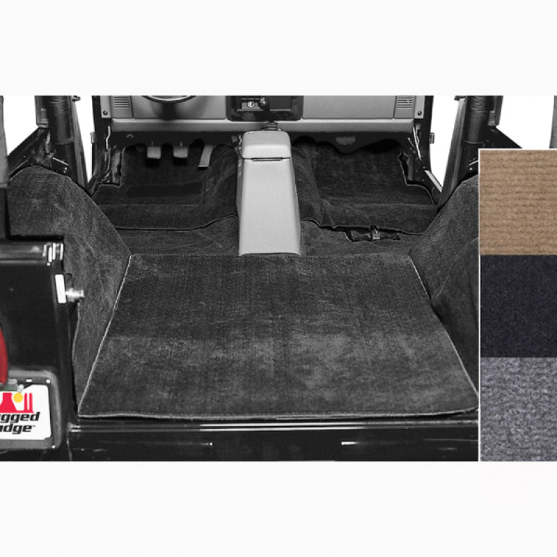 Rugged Ridge Deluxe Carpet Kit Black 76-95 Jeep CJ / Jeep Wrangler Models Rugged Ridge Floor Mats Carpeted