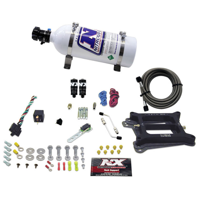 Nitrous Express 4150 Hitman Plus 4-BBL Nitrous Kit (50-200HP) w/5lb Bottle Nitrous Express Nitrous Systems