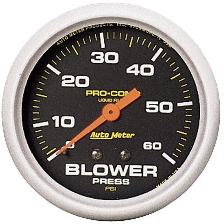 Autometer Pro-Comp 2 5/8in 0-60 PSI Liquid Filled Mech Blower Pressure Gauge AutoMeter Gauges