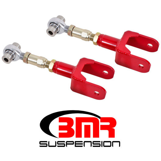 BMR 79-04 Fox Mustang Upper Control Arms On-Car Adj. Rod Ends - Red BMR Suspension Control Arms