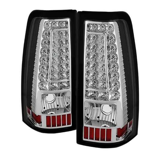 Xtune Chevy Silverado 1500-2500-3500 03-06 C-Shape LED Tail Lights Chrome ALT-ON-CS03-G2-LED-C SPYDER Tail Lights