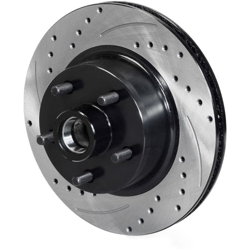 Wilwood Rotor Front SRP Drilled & Slotted Black - 65-69 Ford Mustang 5x4.5BC Wilwood Brake Rotors - 2 Piece