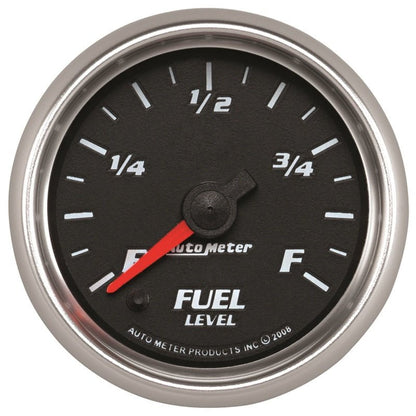 Autometer Pro-Cycle Gauge Fuel Level 2 1/16in 0-280 Programmable Black AutoMeter Gauges