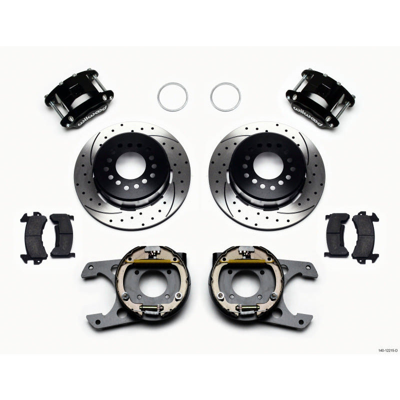 Wilwood D154 P/S Park Brake Kit Drilled Chevy 12 Bolt 2.75in Off w/ C-Clips Wilwood Big Brake Kits