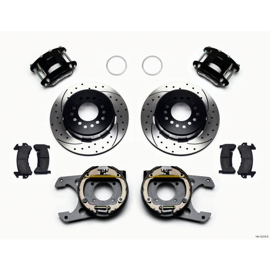 Wilwood D154 P/S Park Brake Kit Drilled Chevy 12 Bolt 2.75in Off w/ C-Clips Wilwood Big Brake Kits