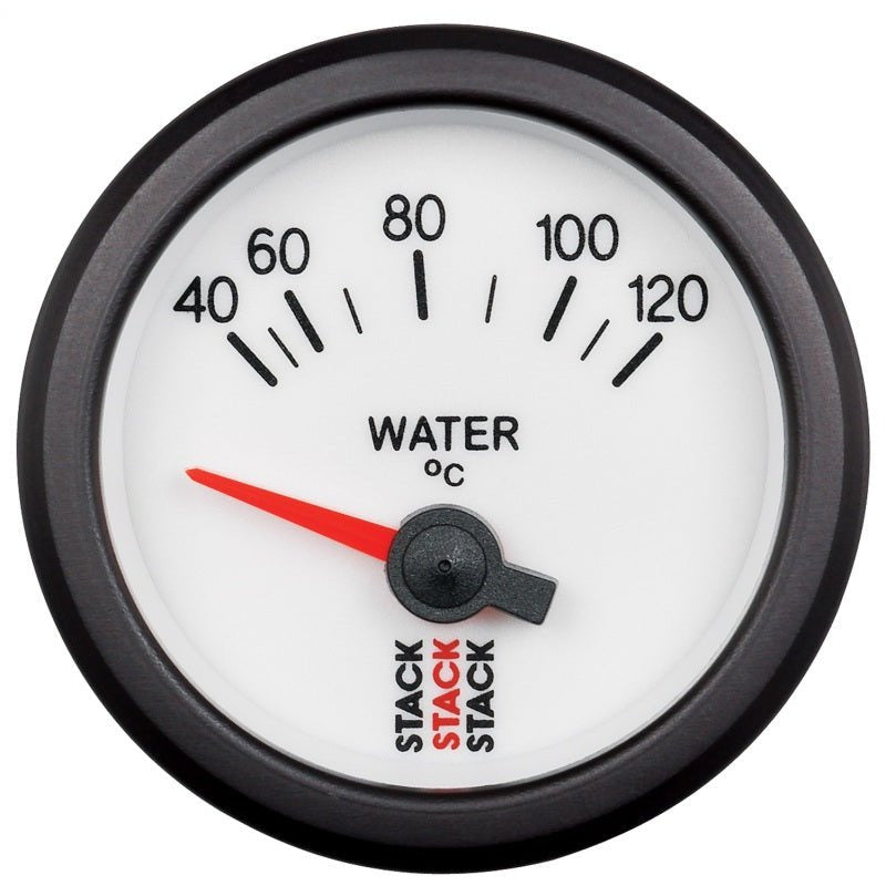 Autometer Stack 52mm 40-120 Deg C M10 Male Electric Water Temp Gauge - White AutoMeter Gauges