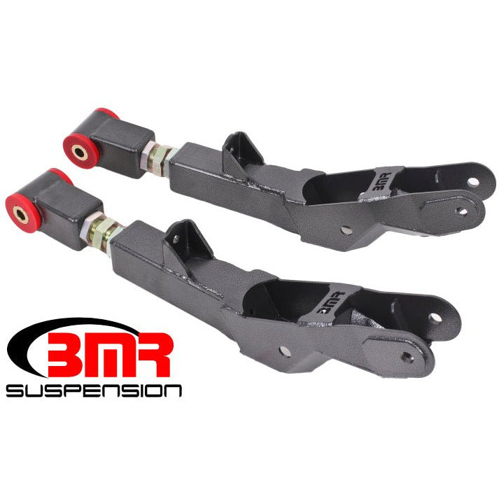 BMR 10-15 5th Gen Camaro Rear Lower Control Arms On-Car Adj. (Polyurethane) - Black Hammertone BMR Suspension Control Arms