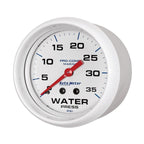 Autometer AutoGage 2-5/8in. / 35 PSI Mechanical Water Press Gauge - Marine White AutoMeter Gauges