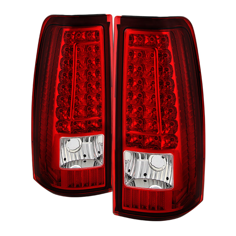 Xtune Chevy Silverado 1500-2500-3500 03-06 C-Shape LED Tail Lights Red Clear ALT-ON-CS03-G2-LED-RC SPYDER Tail Lights