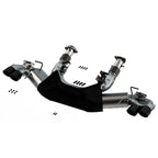 Borla 2020 Chevrolet Corvette C8 6.2 ATAK 3in Exhaust System Dual Round Rolled A/C Black Chrome Tips Borla Catback
