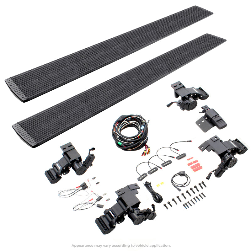 RealTruck 14-18 Chevy Silverado 1500 DC 4dr VoltStep Electric Running Board Kit - Bedliner Coat