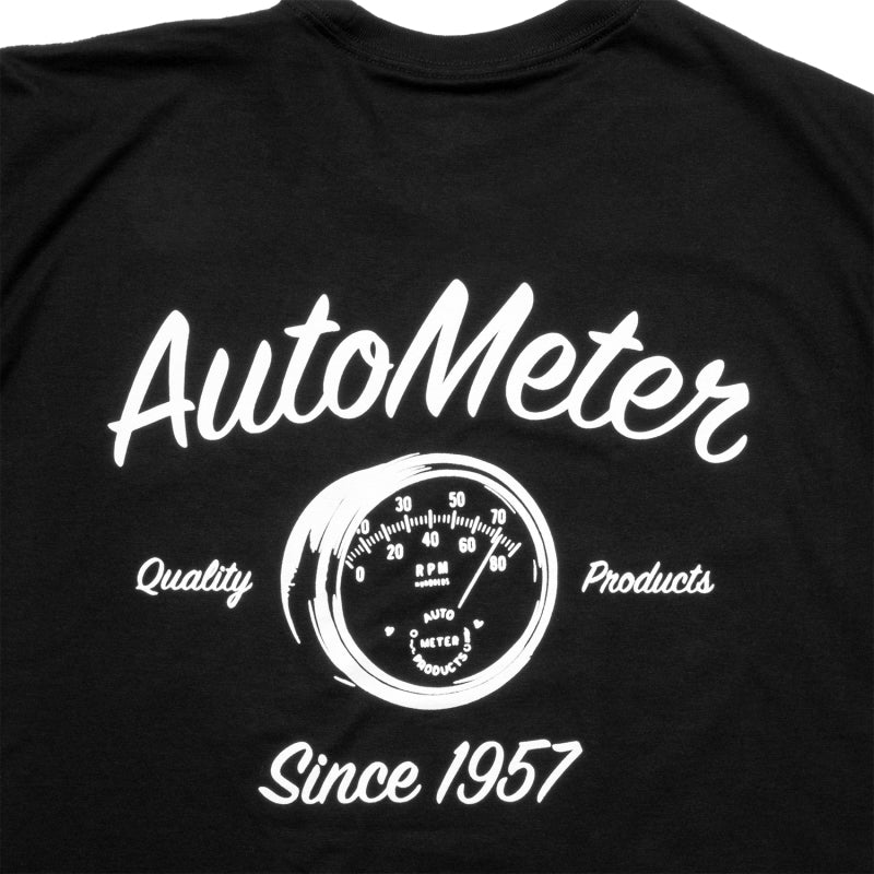 Autometer Vintage T-Shirt Black Large AutoMeter Apparel