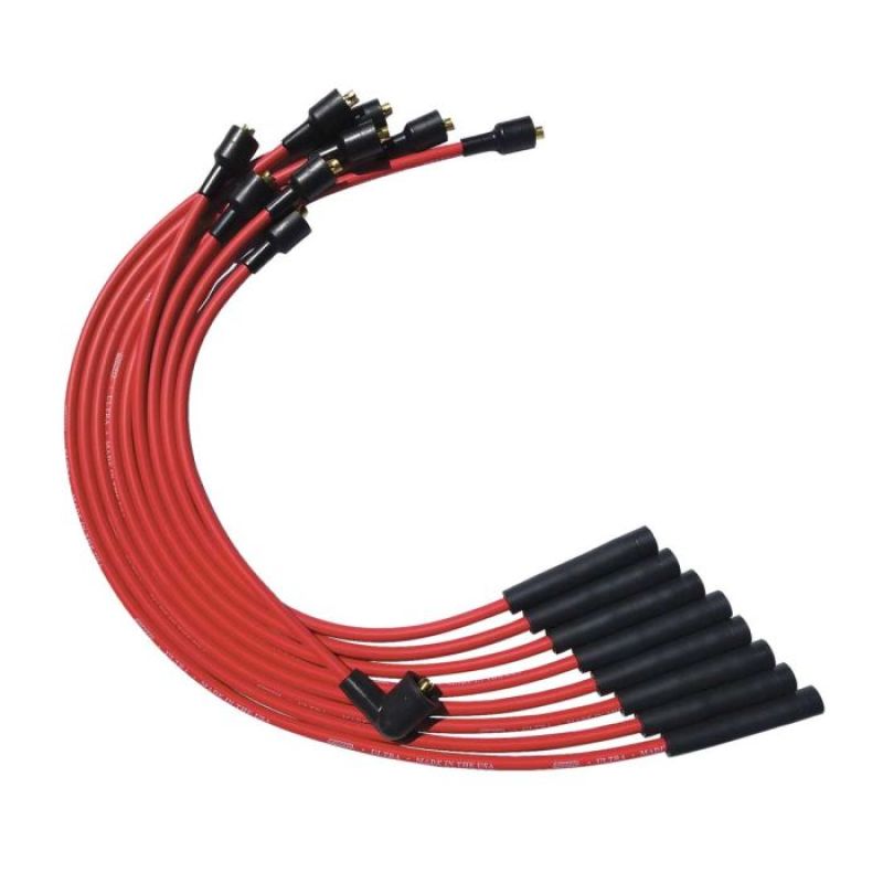 Moroso SB Chrysler Mopar 273/318/340/360 Str Plug Boots Non-HEI Ultra Spark Plug Wire Set - Red