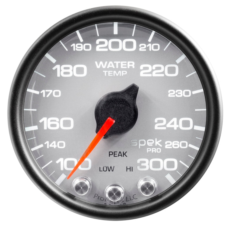 AutoMeter Gauge Water Temp 2-1/16in. 300 Deg. F Stepper Motor W/Peak & Warn Slvr/Blk Spek AutoMeter Gauges