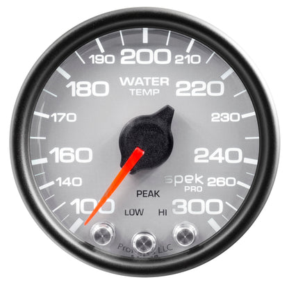 AutoMeter Gauge Water Temp 2-1/16in. 300 Deg. F Stepper Motor W/Peak & Warn Slvr/Blk Spek AutoMeter Gauges