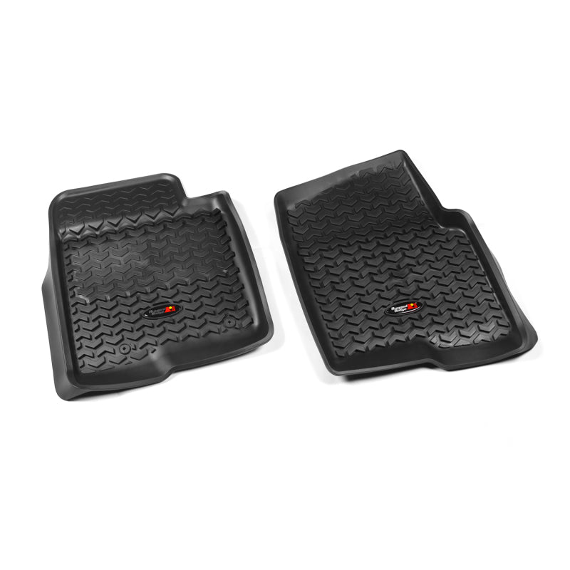 Rugged Ridge Floor Liner Front Black 2011-2014 Ford F-150 / Raptor Regular / Extended / Super Crew Rugged Ridge Floor Mats - Rubber