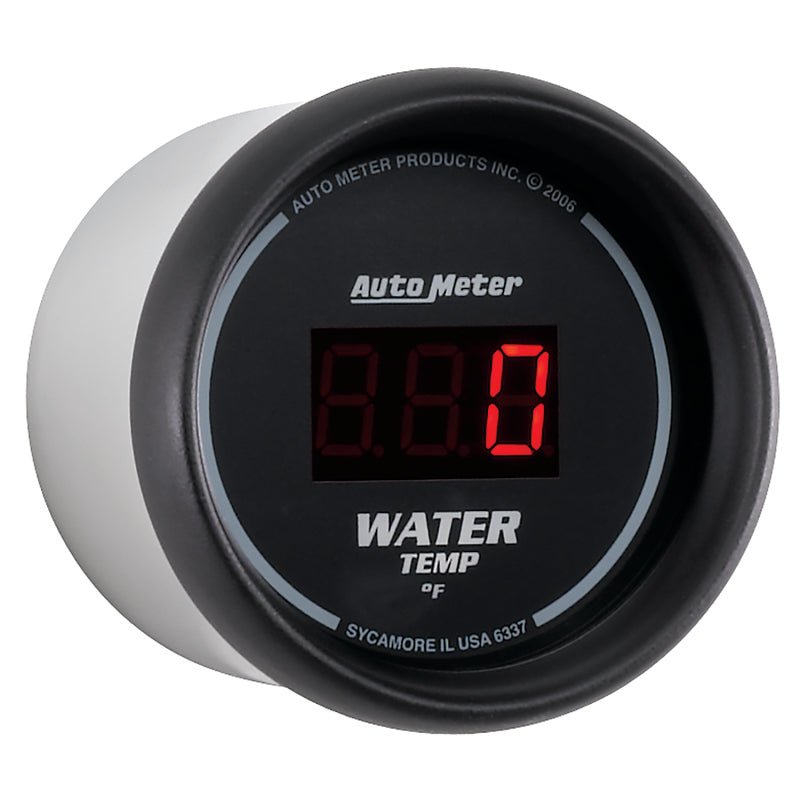 Autometer Black 0-300 F Digital Water Temp Gauge AutoMeter Gauges