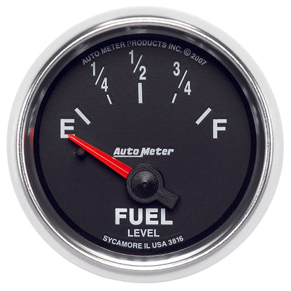 AutoMeter Gauge Fuel Level 2-1/16in. 240 Ohm(e) to 33 Ohm(f) Elec Gs AutoMeter Gauges