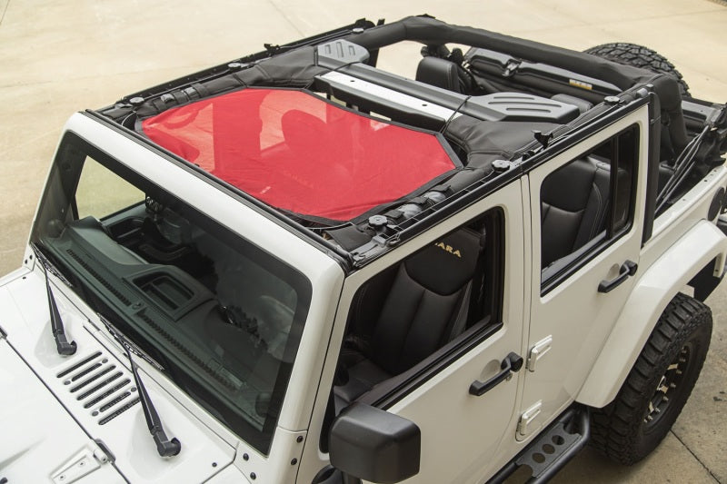 Rugged Ridge Eclipse Sun Shade Front Red 07-18 Jeep Wrangler Rugged Ridge Car Covers