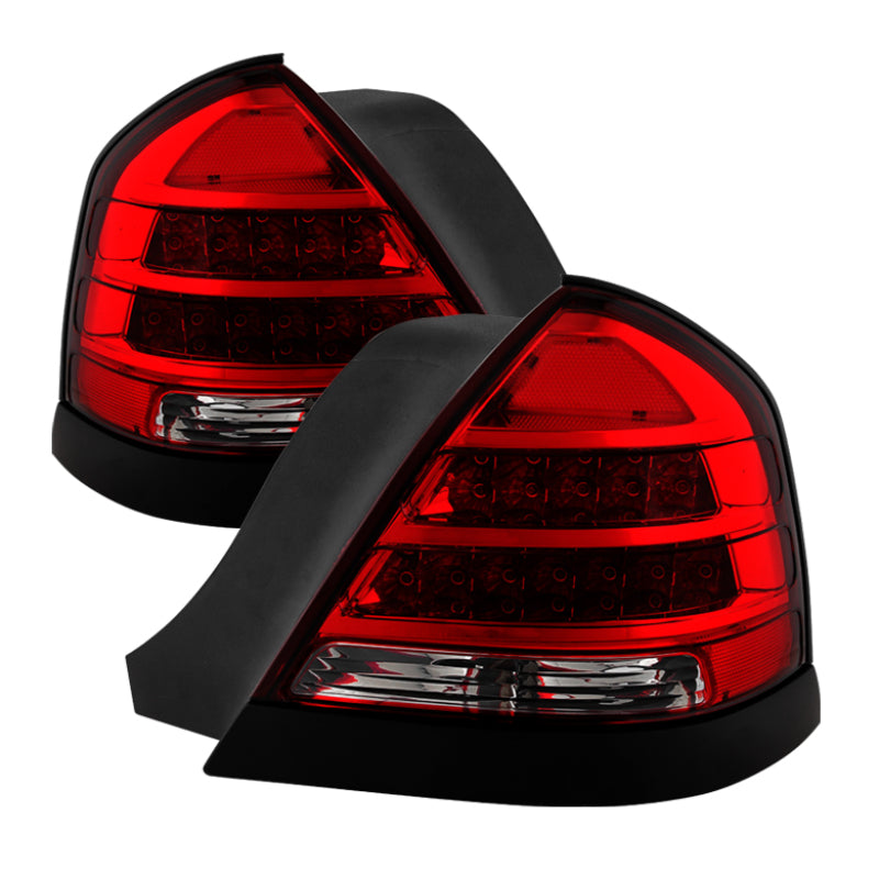 Xtune 98-11 Ford Crown Victoria LED Tail Lights -Red Clear ALT-JH-CVIC98-LED-PI-RC SPYDER Tail Lights