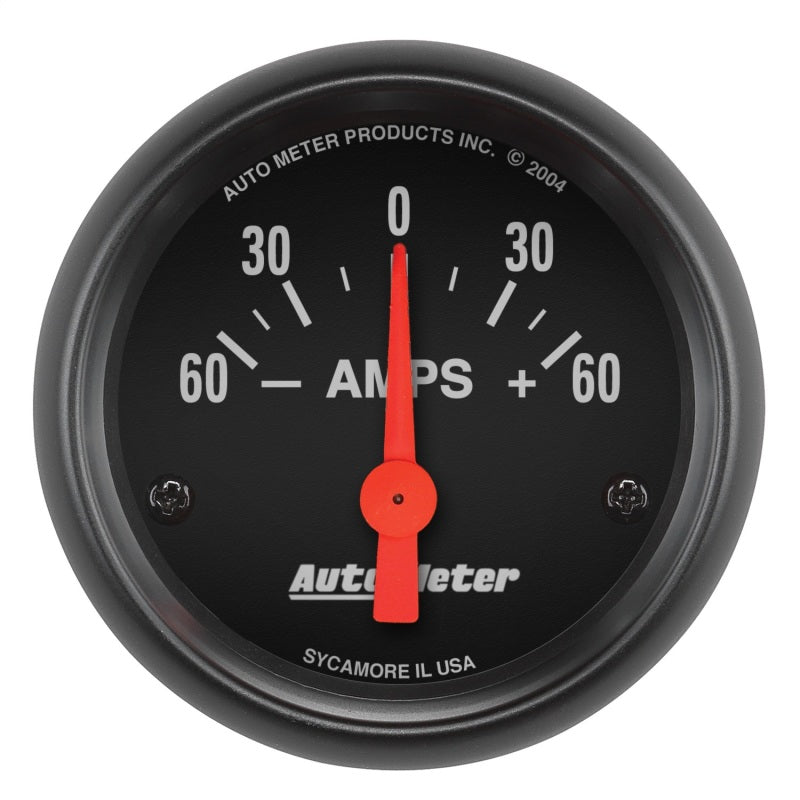 Autometer Ammeter 52mm 60A Electric Z-Series Gauge AutoMeter Gauges