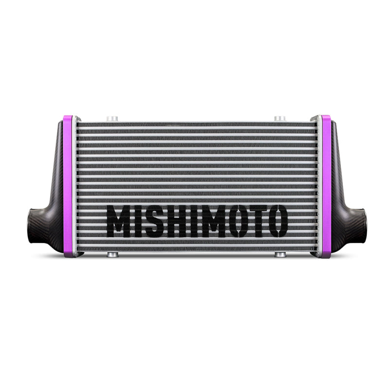 Mishimoto Universal Carbon Fiber Intercooler - Gloss Tanks - 450mm Gold Core - S-Flow - GR V-Band