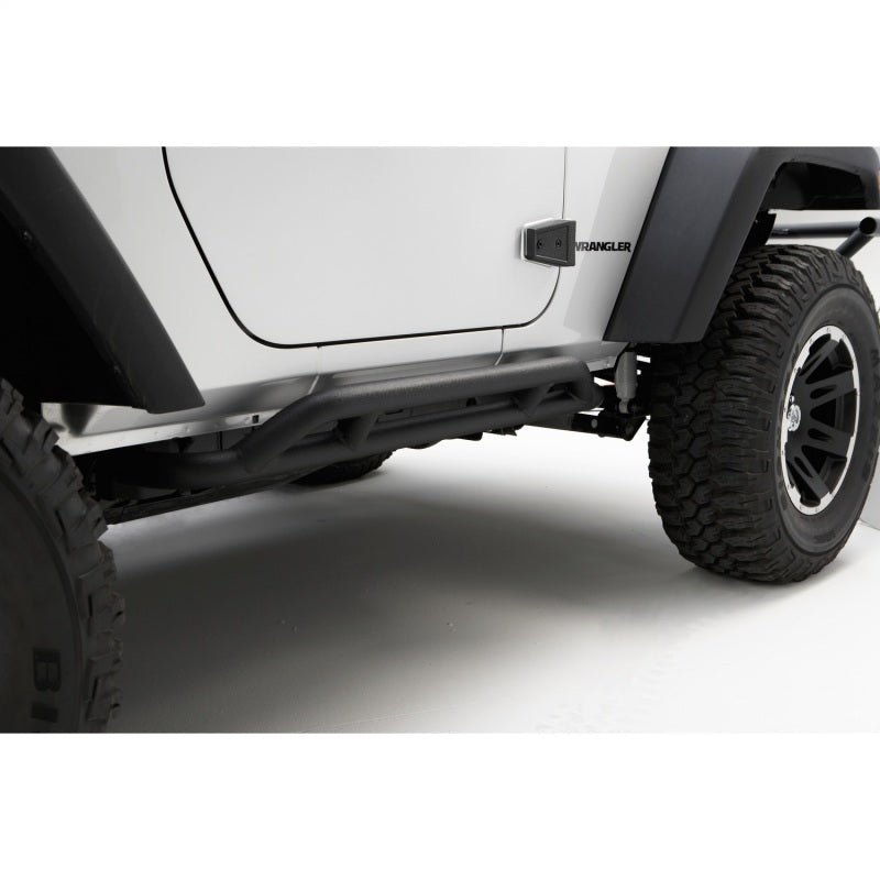 Rugged Ridge RRC Rocker Guards Black 07-18 2-Door Jeep Wrangler Rugged Ridge Body Armor & Rock Rails