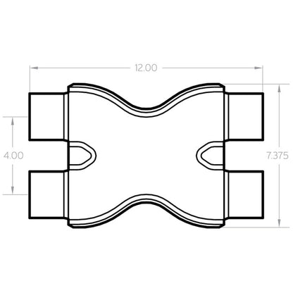 MagnaFlow Smooth Trans X 2.5/2.5 X 12 SS