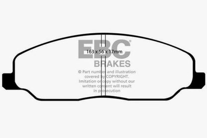 EBC 05-10 Ford Mustang 4.0 Greenstuff Front Brake Pads