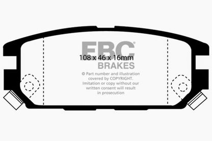 EBC 91-93 Dodge Stealth 3.0 4WD Greenstuff Rear Brake Pads