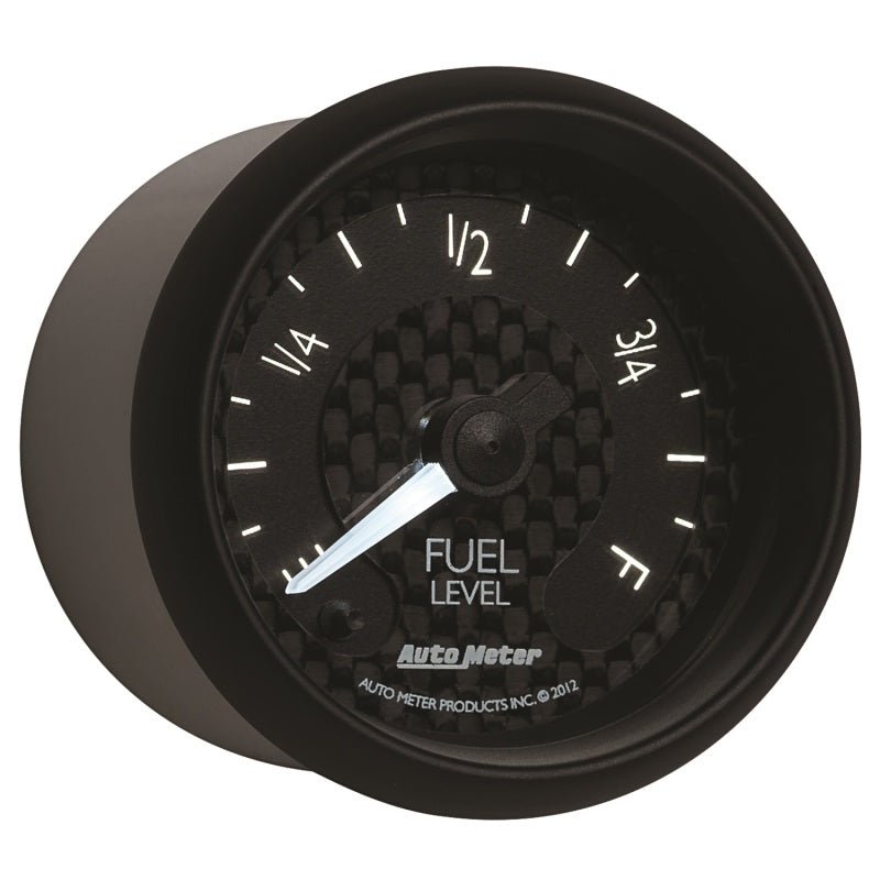 Autometer GT Series 52mm Full Sweep Electronic 0-280 ohm Fuel Level Programmable Empty-Full Range AutoMeter Gauges
