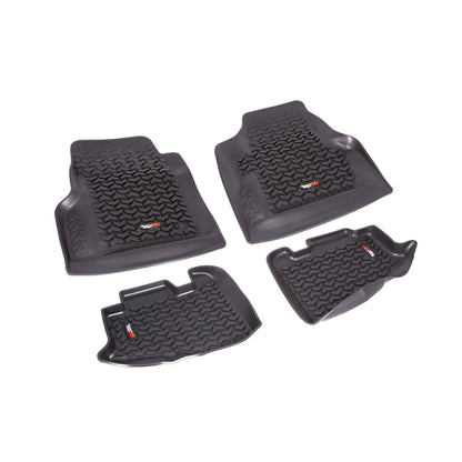 Rugged Ridge Floor Liner Front/Rear Black 1997-2006 Jeep Wrangler TJ Rugged Ridge Floor Mats - Rubber